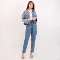 Modinesia Min Ah Jeans Oversize Crop Jacket